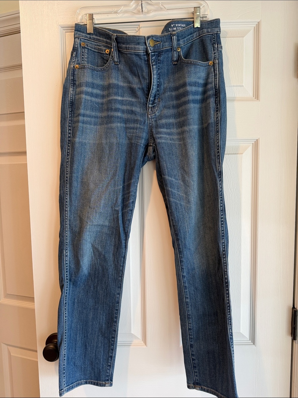 J. Crew Slim Straight Women’s Jeans in Medium Blue Wash